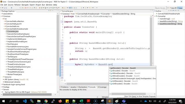 How to Encrypt and Decrypt sensitive Data by Base64 Encoder and Decoder | Core Java Coding смотреть онлайн