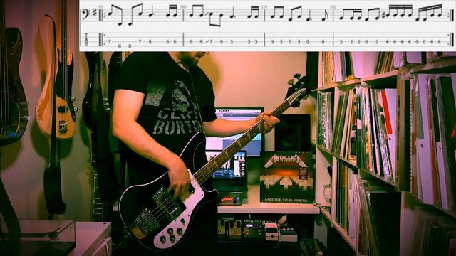 Metallica - Master of Puppets - Bass Playtrough w/tabs смотреть онлайн