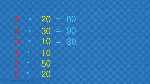 Математика 3 класс // Числа до100 // Умножение // Умножение вида 30 · 2