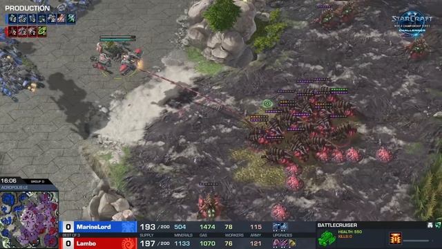 MARINE MICRO into Battlecruisers - Starcraft 2: Marinelord vs Lambo смотреть онлайн