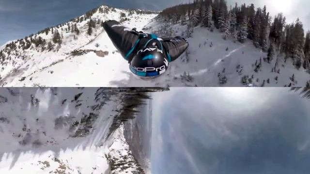 Полёт через горы VR 360° смотреть онлайн