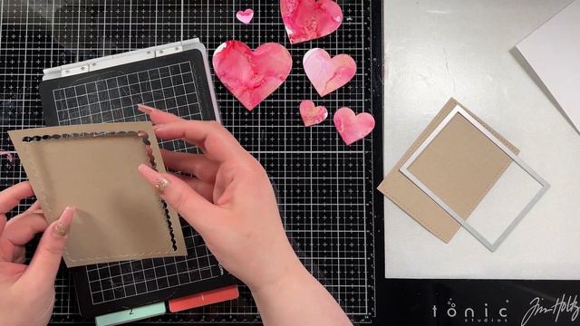 Beautiful Pink & Kraft Alcohol ink Heart Hello There A2 Card Tutorial смотреть онлайн