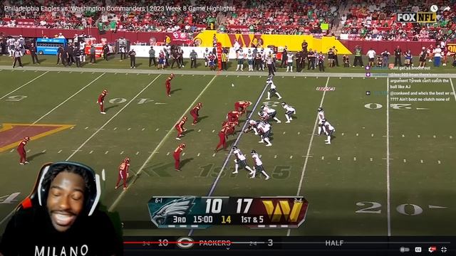 AJ BROWN... AGAIN & AGAIN! "Eagles vs Commanders | 2023 Week 8 Game Highlights" REACTION! смотреть онлайн