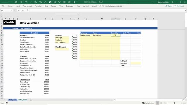 Excel DYNAMIC Drop-downs in an Order Form. Cool Data Validation technique! смотреть онлайн