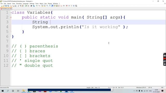 Lec 6 Java variables String, int , float смотреть онлайн