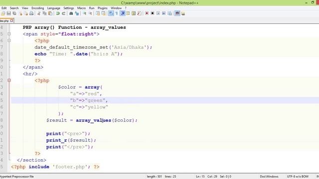 PHP Array Functions Bangla Tutorial Part-28 (array_values) смотреть онлайн