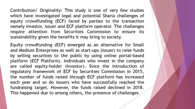 Equity Crowdfunding in Malaysia Legal and Sharia Challenges IJASS 2019 98 450 460 смотреть онлайн