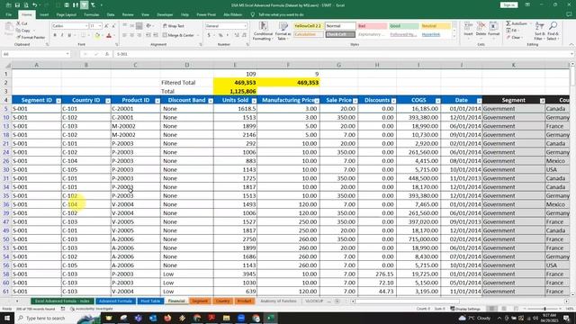 MS Excel Advanced Formula смотреть онлайн