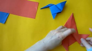 колибри оригами,как сделать птичку из бумаги .