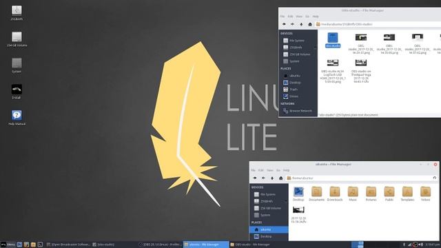 OBS studio run demo LinuxLite MultiSystem on ThinkPad Yoga 20171226 смотреть онлайн