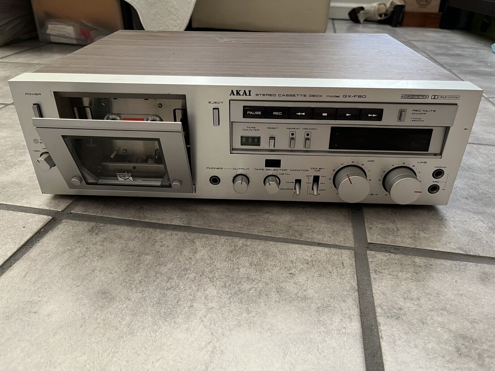Akai GX-F80 Stereo Cassette Deck Made In Japan Super GX Head-НОЯБРЬ 1979 ГОД ЯПОНИЯ РАРИТЕТ.