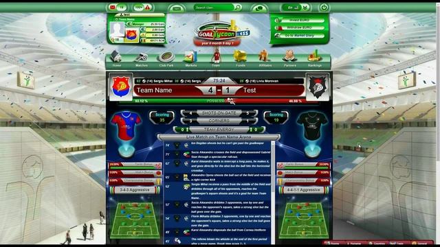 Goal Tycoon football manager match смотреть онлайн