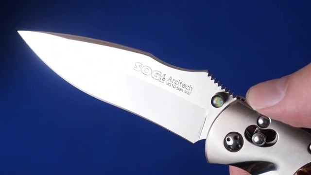 НОЖ SOG ARCITECH с премиальной сталью San Mai III VG-10 core laminated with 420J2 stainless steel смотреть онлайн