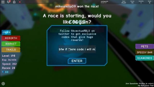?UPDATE! | Speed Simulator 2| Roblox Speed Simulator 2 [1 Codes] смотреть онлайн