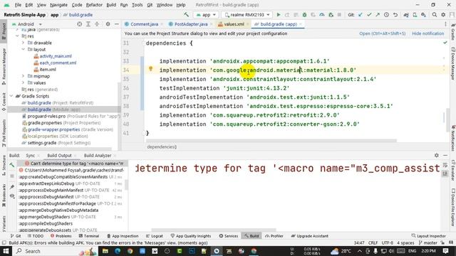 fix Can't determine type for tag macro name m3_comp_assist_chip_container | Android Studio смотреть онлайн