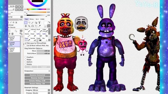 [FNaF] Speed Edit - Glamrock FNAF Plus Animatronics