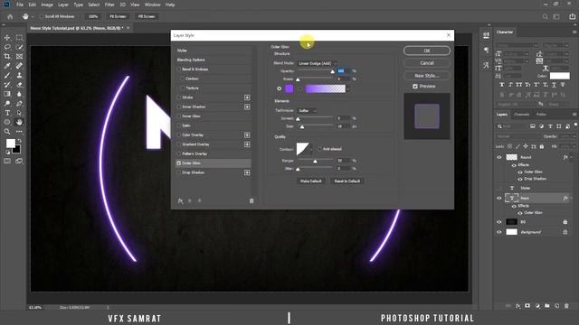 Realistic Neon Light Effect in Photoshop смотреть онлайн