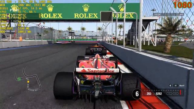 F1 2017 AMD Phenom ii X4 955 GTX 950 (1080,900p) смотреть онлайн