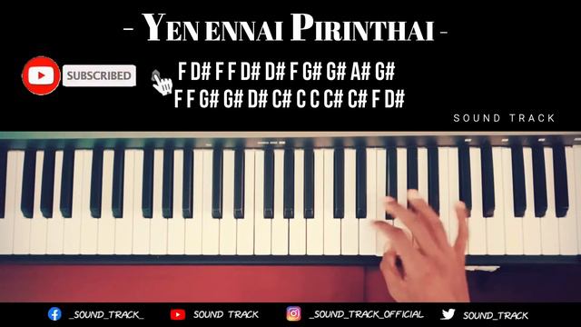 Yen Ennai pirinthai song 🎹 | Full piano cover | With piano notes | sound track 🎼 смотреть онлайн