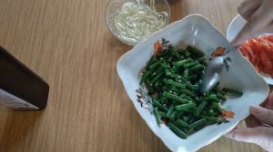 Простой салат из зелёной стручковой фасоли! Вкусный и полезный!