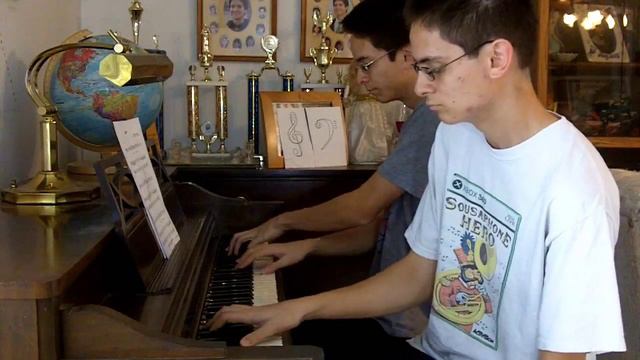 Pharrell Williams - Happy (Piano Cover Duet) by The Master Twins смотреть онлайн