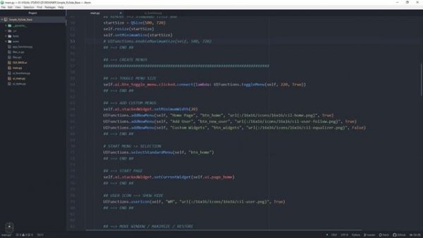 Modern Gui Python - Flat Style - PySide2/PyQt5/Qt Designer - [FREE DOWNLOAD]