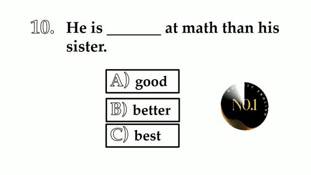 Superlative Vs Comparative Quiz  | English Grammar Test | Test Your English | No.1 Quality English