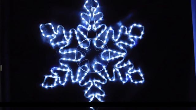 Светодиодная снежинка с мерцанием 65 см