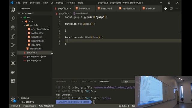 Gulp og EJS del 3 смотреть онлайн