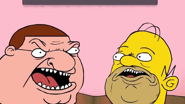 ПИТЕР ГРИФФИН vs ГОМЕР СИМПСОН – Жесткий кроссовер АНИМАЦИЯ смотреть онлайн