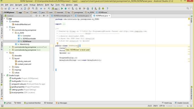 Android Native JSON Ep.01 : Spinner - Download,Parse and Show смотреть онлайн