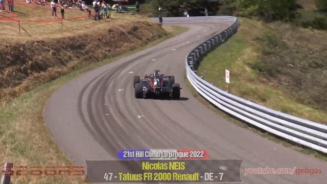 Tatuus FR 2000 Renault - Nicolas NEIS - HILL CLIMB - 2022 - La Broque смотреть онлайн
