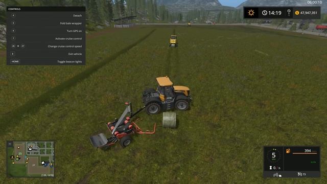 Farming Simulator 17 - How to use a bale wrapper to make silage смотреть онлайн