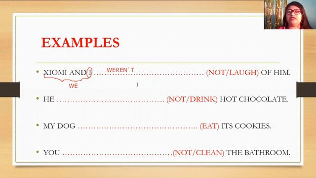 Past Continuous in negative смотреть онлайн