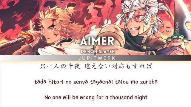 ZankyouSanka - Aimer 残響散歌 (Demon Slayer) Lyrics Kan/Rom/Eng смотреть онлайн