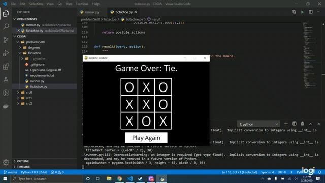 Project 0b: TicTacToe - CS50's Introduction to Artificial Intelligence with Python смотреть онлайн