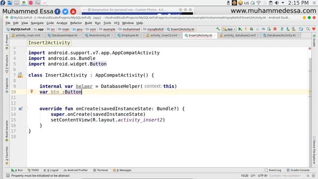 38 Kotlin android SQLite insert Database смотреть онлайн