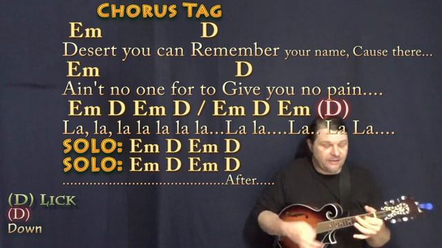 A Horse with No Name (America) Mandolin Cover Lesson in Em with Chords/Lyrics смотреть онлайн