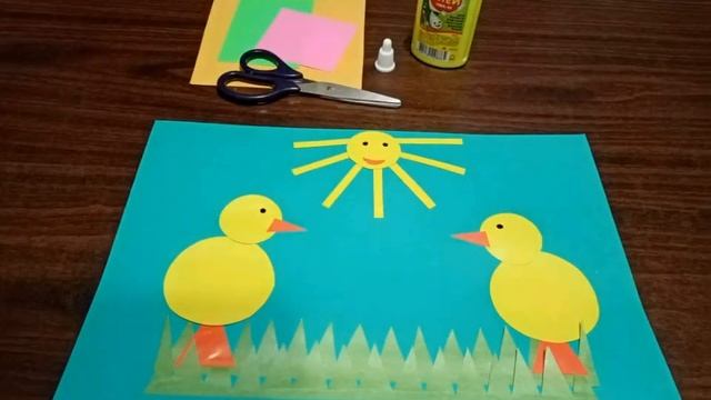 Аппликация "Веселые цыплята" смотреть онлайн