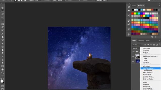 How To Make Galaxy Silhouette Effect Background In Photoshop. смотреть онлайн