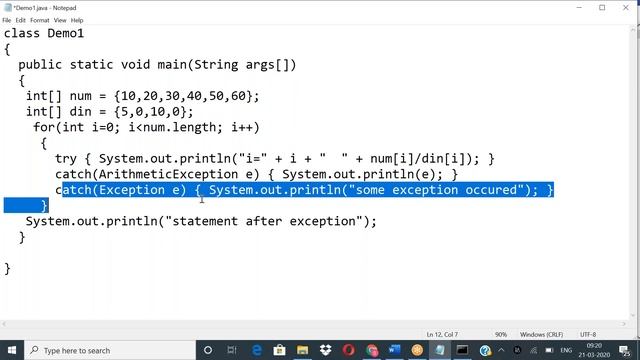 Sub class exception must be before super class exception смотреть онлайн