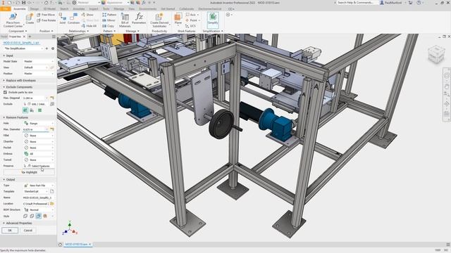 Autodesk Inventor 2022: Simplify Command смотреть онлайн