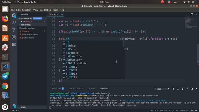 mongoDB #18 NodeJs | TelegramBot reply смотреть онлайн