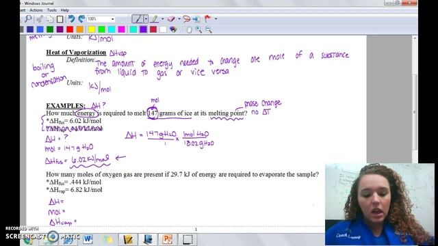 Delta H Equation Notes