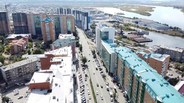 Высотная застройка центральной части города Улан-Удэ. смотреть онлайн