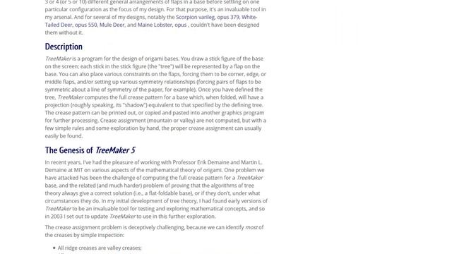 TreeMaker: Origami Design Software смотреть онлайн