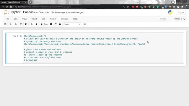 #76 How To use append() and apply() functions in Pandas # teksolutions смотреть онлайн