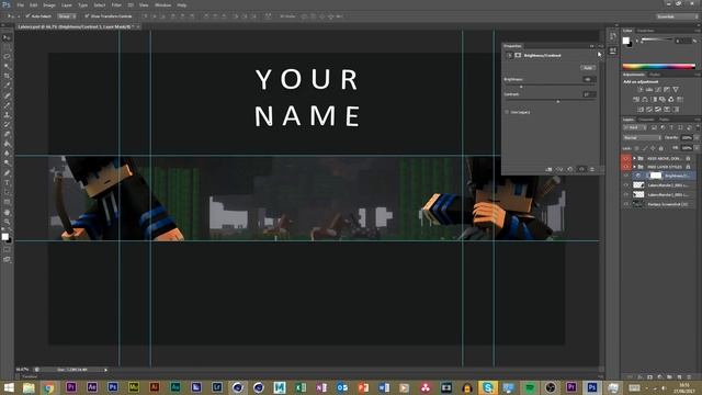 [TUTORIAL] HOW TO MAKE A PROFESSIONAL MINECRAFT YOUTUBE BANNER! (C4D + PhotoShop) V2 2021