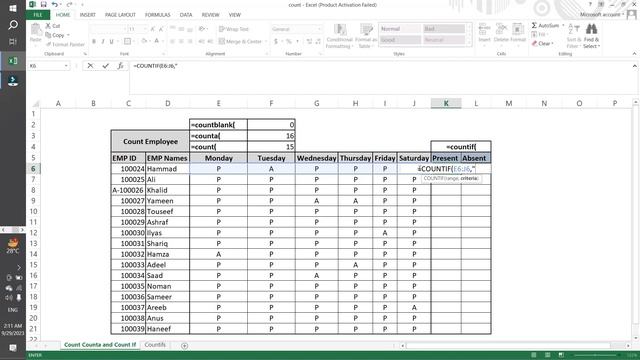 TOP 5 Excel Count Formulas | How to use COUNT, COUNTA,COUNTBLANK,COUNTIF and COUNTIFS #excel in Urd смотреть онлайн