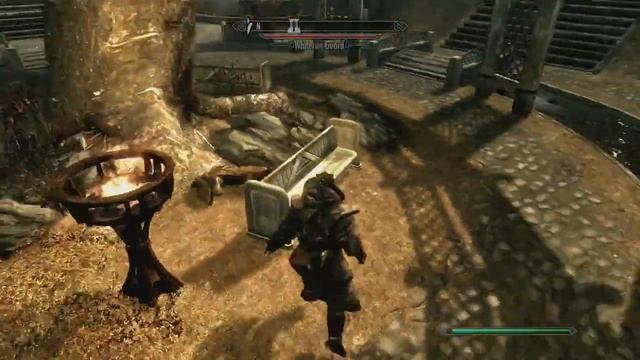 Skyrim - Bane Vs. The Ebony Warrior (w/Whiterun Training Montage) смотреть онлайн